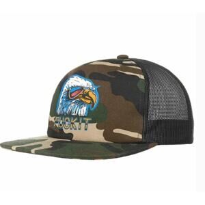 NWT $50 HUF Eagle Camo Trucker F It Hat